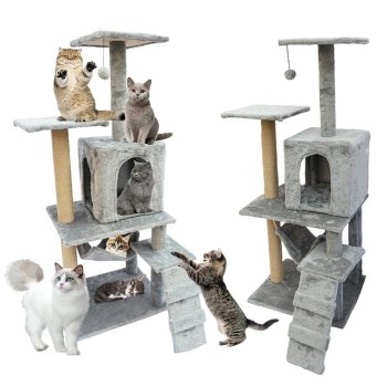 6 līmeņu kaķu māja un skrāpējamais koks ar guļvietu 124 cm