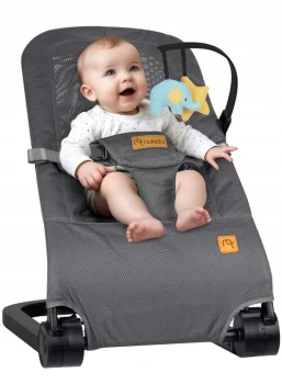 NK-52 Nukido кресло-качалка с игрушками, Серый | Rocking Chair with Toys