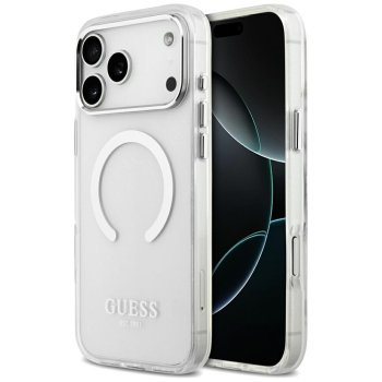 Guess Metal Outline MagSafe Phone Case Cover iPhone 17 Pro Max - silver