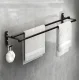 Sienas dvieļu pakaramais, Loft stils, melns, 60 cm