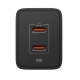 Сетевое зарядное устройство Spigen Essential EE472EU 2-port USB-C 47W GaN - черное