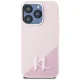 Karl Lagerfeld Silicone Shadow Metal Initial MagSafe vāciņš iPhone 15 Pro Pink