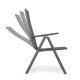Set of 4 Folding Garden Chairs with Adjustable Backrest MultiGarden, Grey