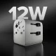 Универсальный сетевой адаптер SBS 2x USB-A 2500W, белый