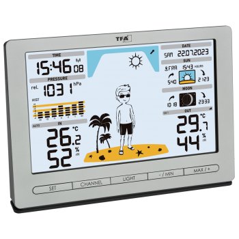 Беспроводная метеостанция TFA METEO JACK 35.1097.54, серебристая