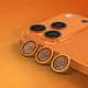 Защитное стекло на камеру iPhone 17 Pro / 17 Pro Max Etteri, оранжевое