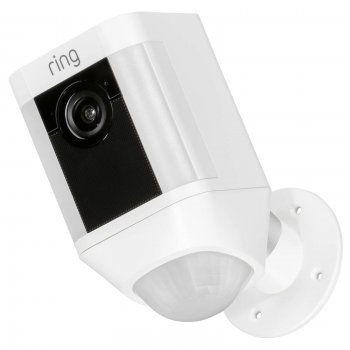 Ring Spotlight Security Camera with Rechargeable Battery white