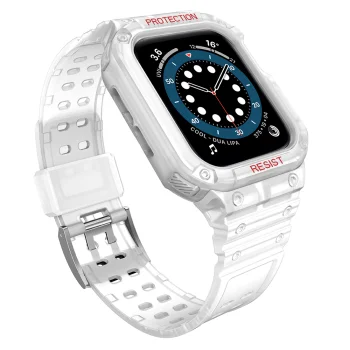 Прозрачный ремешок с чехлом для Apple Watch 42/44/45mm