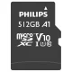 Philips MicroSDXC atmiņas karte 512 GB Class 10 UHS-I U1 V10 A1 ar SD adapteri