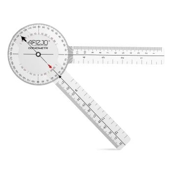 4FIZJO caurspīdīgs goniometrs kustību amplitūdas mērīšanai 20 cm