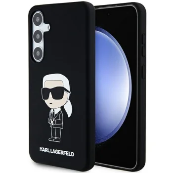 Karl Lagerfeld Samsung Galaxy S24+ vāciņš Silicone Ikonik, melns