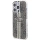 Guess iPhone 15 Pro vāciņš IML 4G Gold Stripe, brūns
