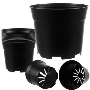 Plastmasas Ražošanas Stādīšanas Augu Podi, 16cm, 2l, Komplektā 10 gab. | Technical Cups Plastic Production Pots...