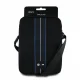 BMW Neilona Zilās Svītras 10\" Planšetdatora Soma - Melna | Nylon Blue Stripe Tablet Bag Black