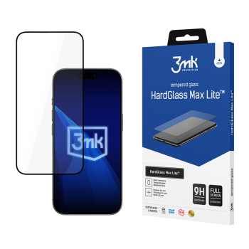 3mk HardGlass Max Lite Black Tempered Glass iPhone 17 Pro