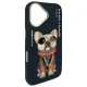 Чехол Nimmy Glasses Cool Dog для iPhone 16 6.1\", черный