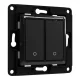 Shelly sienas slēdzis 2 pogas (melns) | wall switch button (black)