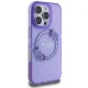 Guess IML Flowers Wreath MagSafe case for iPhone 16 Pro - purple