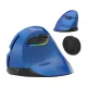 Wireless Vertical Computer Mouse Delux M618Mini BT4.0 + 2.4Ghz 4000 DPI RGB, Blue