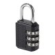 Combination Padlock for Suitcases and Bags, Black