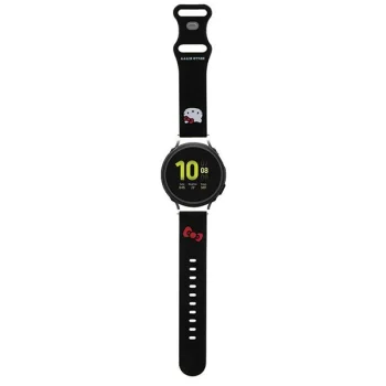 Hello Kitty Silicone Kitty Head Universal Smartwatch Strap 20mm, Black