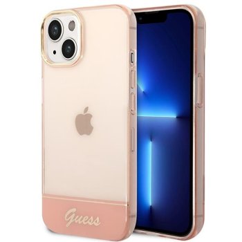 Guess Translucent iPhone 14 Plus ietvars, rozā