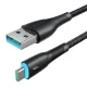 Joyroom Starry Series SA32-AC3 USB-A uz USB-C kabelis 3A 1m, melns