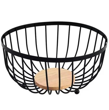 Металлическая фруктовница на ножках, черная