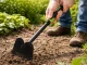 DIVODV Hand Garden Hoe, 30 cm, Metal/Plastic, Black/Green