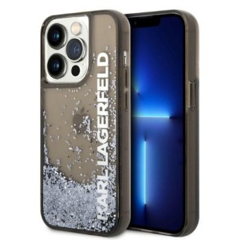 Karl Lagerfeld Liquid Glitter Elong Case for iPhone 14 Pro Max - Black