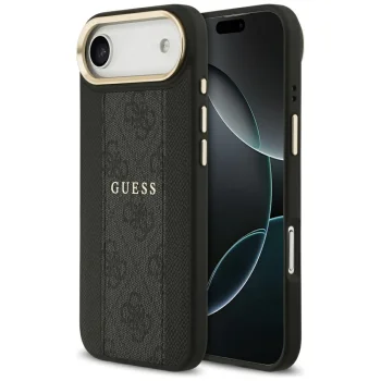 Guess 4G Stripe MagSafe vāciņš iPhone 17 Air, melns