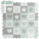 Напольный коврик-пазл Ricokids 151x151см, комплект из 16 шт., Серый-мятный...
