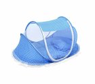 Pārnēsājama Saliekama Bērnu Gultiņa Spēļu Telts, Zila | Portable Foldable Baby Crib Play Tent