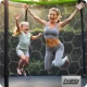 Dārza batuts Neo-Sport 312 cm (10ft) ar iekšējo tīklu un kāpnēm