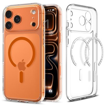 Spigen Ultra Hybrid MagSafe vāciņš iPhone 17 Pro – caurspīdīgi oranžs | Phone Case Cover