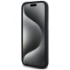 Karl Lagerfeld Silicone Shadow Metal Initial MagSafe Case for iPhone 15, Black
