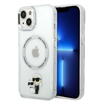 Karl Lagerfeld caurspīdīgs vāciņš iPhone 14 Plus ar MagSafe