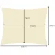 Тент-парус солнцезащитный Gardlov 3x2м, бежевый