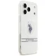 U.S. Polo Assn. iPhone 17 Pro Max Case DH and Bottom Stripe Logo MagSafe, White