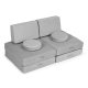 Liels modulārs bērnu dīvāns Ecotoys TMSRT-14, 8 daļas, pelēks