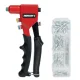 Arrow RT188K Blind Rivet Pliers with 4 Nose Pieces and Case, Red/Black