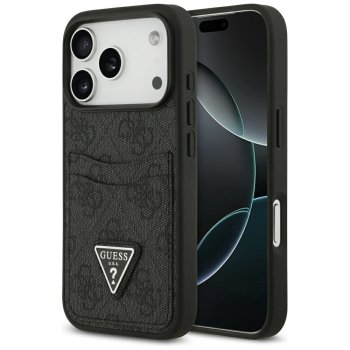 Чехол Guess 4G Double Card Triangle для iPhone 17 Pro — черный