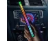USB RGB LED gaismas josla ar skaņas reakciju un akumulatoru, melna