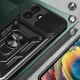 Чехол Hybrid Armor Camshield для iPhone 17 с подставкой и защитой камеры, черный
