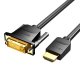 HDMI uz DVI kabelis 1m Vention ABFBF (melns) | to Cable (Black)