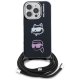 Karl Lagerfeld IML Crossbody Karl&Choupette Head maciņš iPhone 16 Pro Max – melns | Phone Case Cover