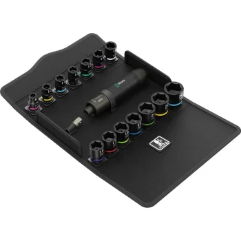 Wera 2090/16 Impaktor Impact Screwdriver Set, 16 Pieces, 3/8", 90 Nm