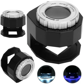 Kabatas mikroskops 30x ar 3 LED un UV gaismu