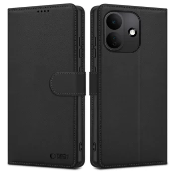 Tech-Protect Wallet atverams vāciņš Xiaomi Redmi Note 17 Pro 5G, matēti melns