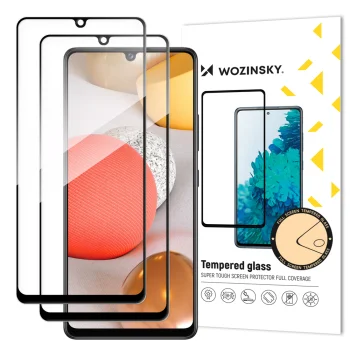 Защитное стекло Wozinsky для Samsung Galaxy A42 5G Full Glue 9H с рамкой, 2 шт., черное
